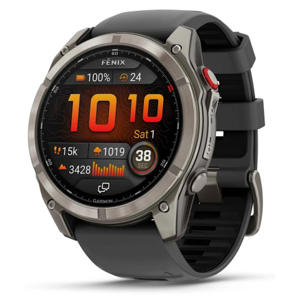 Garmin Fenix 8 Pro - 51 mm, AMOLED Sapphire, Titanium with Graphite/black silicone band (010-03199-11)